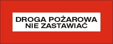 ZNAK "DROGA POŻAROWA NIE ZASTAWIAĆ"-20853