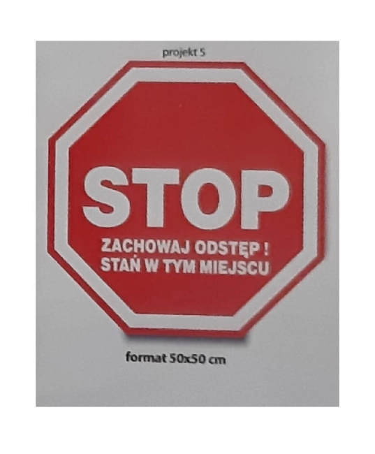 ZNAK PODŁOGOWY STOP 50X50CM-24475