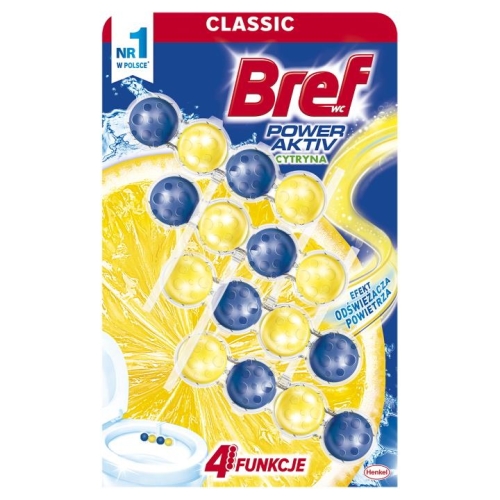 ZAWIESZKA DO WC 4X50G BREF POWER AKTIV LEMON-26048