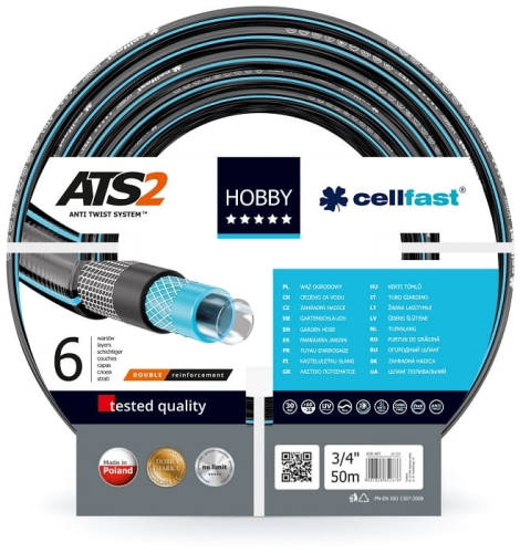 WĄŻ OGRODOWY 3/4" ATS HOBBY CZARNY MB (45M)-13707