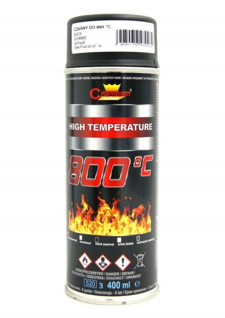 SPRAY RAL 9011 ŻAROODPORNY CZARNY CHAMPION-22285