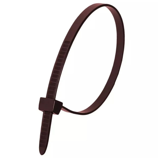 OPASKI ZACISKOWE 3,6X200 BRĄZOWE DEDRA (100SZT)-33713