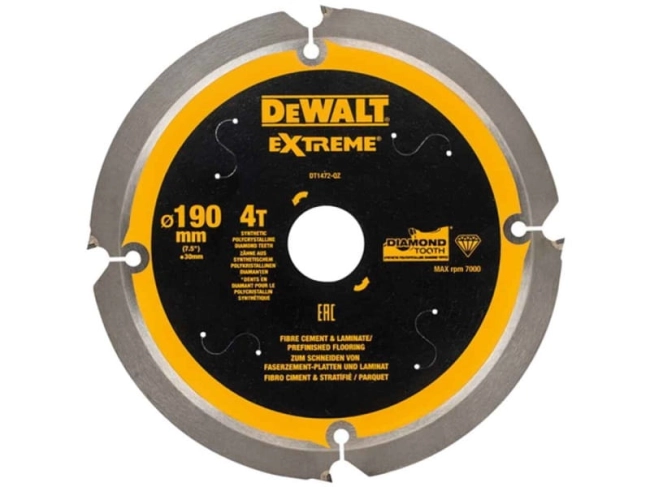 PIŁA TARCZOWA 190MM 30X 4ZĘBY DEWALT FIBER CEMENT-25779
