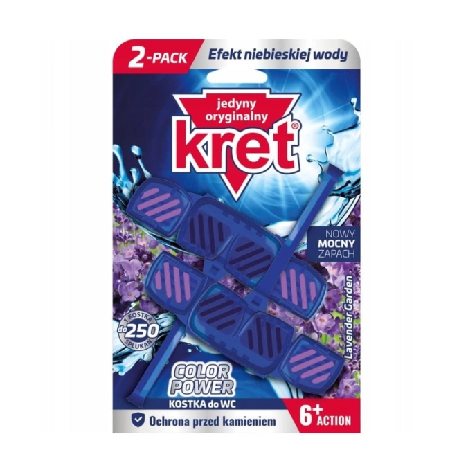 ZAWIESZKA DO WC 2X40G BARWIĄCA KRET LAWENDA-46253