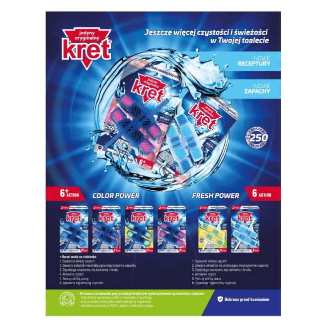ZAWIESZKA DO WC 2X40G BARWIĄCA KRET LAWENDA-46255