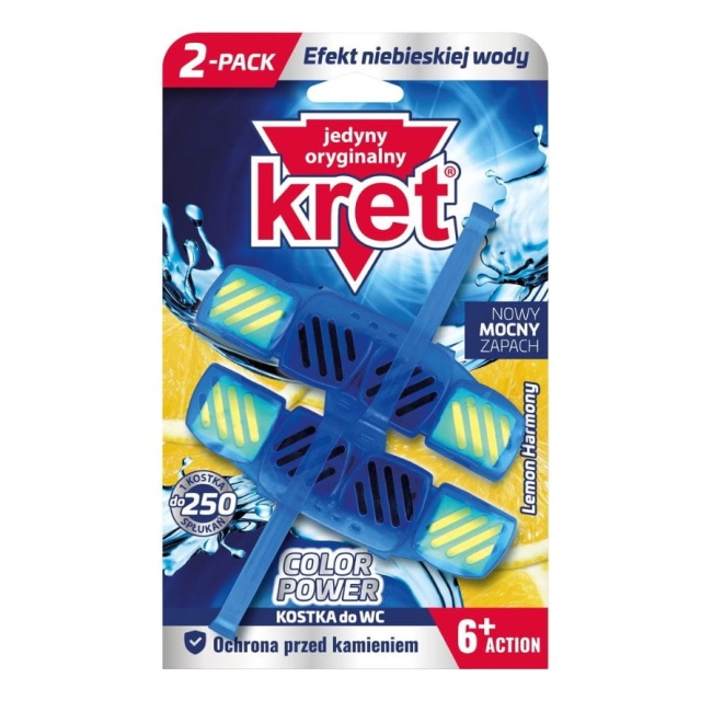 ZAWIESZKA DO WC 2X40G BARWIĄCA KRET LEMON-46252