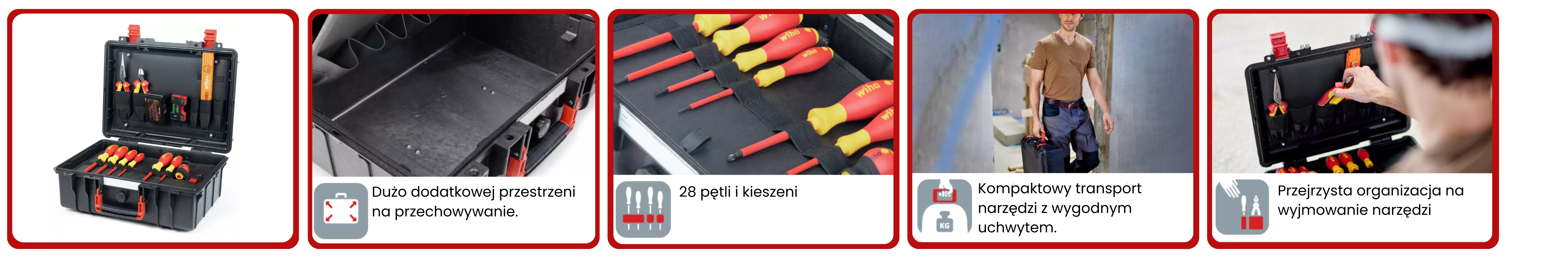 zestaw narzędzi w walizce dla elektryka